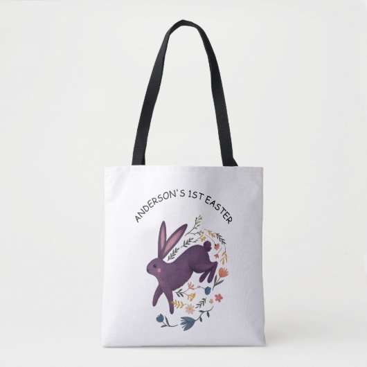 Tote Bag Personalised First Easter mini bag with name Nephe (Devant)