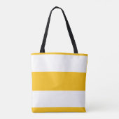 Tote Bag Personalize Classic Lemon Yellow +  White Stripes (Dos)