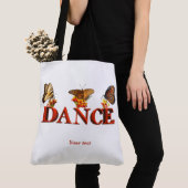Tote Bag Personalize Dance sign with butterflies (De près)