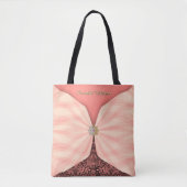 Tote Bag Personalized Blush Pink Jewel Textile Illusion (Devant)