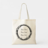 Tote Bag Personalized Boho Floral Wreath Tote (Dos)