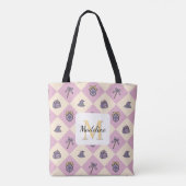 Tote Bag Personalized Bookish Girl Academy Wizard Pink (Dos)