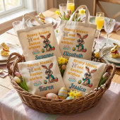 Tote Bag Personalized Bunny Kisses Easter