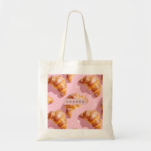 Tote Bag Personalized Charming Croissant Delight (Devant)