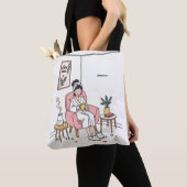 Tote Bag Personalized Cozy Daughter Gift Cute Self Care (De près)