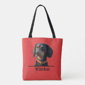 Tote Bag Personalized Dachshund Tote–Custom Pet Portrait (Dos)
