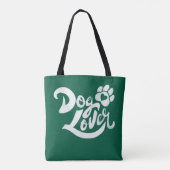 Tote Bag Personalized Dog Lover Hand-Lettered Green (Dos)