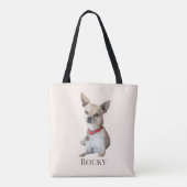 Tote Bag Personalized Dog Photo | Custom Pet Name (Dos)