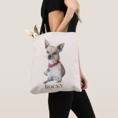 Tote Bag Personalized Dog Photo | Custom Pet Name (De près)