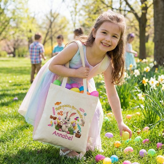 Tote Bag Personalized Easter Bunny Candy