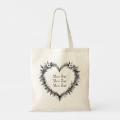 Tote Bag Personalized Elegant Floral Heart Tote (Dos)