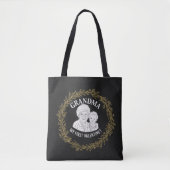 Tote Bag Personalized "Grandma" Photo Collage Design with F (Devant)