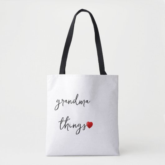 Tote Bag Personalized Grandma Things Bag – Unique Gift for (Devant)