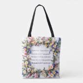 Tote Bag Personalized Inspirational Tote with wildflowers (Dos)