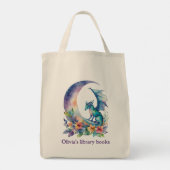Tote Bag Personalized Kid's Dragon Library Book (Dos)