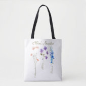 Tote Bag Personalized Kids Name Garden Mother (Devant)