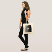 Tote Bag Personalized Modern Minimalist Black to White (Devant (modèle))