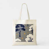 Tote Bag Personalized Modern Woodland Tree and Star Design (Dos)