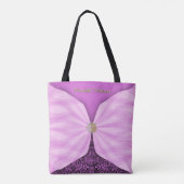 Tote Bag Personalized Orchid Pink Jewel Textile Illusion (Dos)
