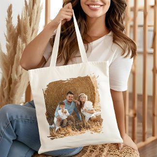 Tote Bag Personalized Photo Custom Family Matching Gift