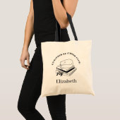 Tote Bag personalized Rather Be in book club Cat (Devant (produit))