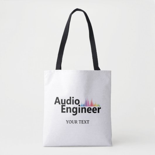 Tote Bag Personalized Sound Engineer Audio Engineering (Devant)