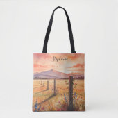 Tote Bag Personalized Sunset Wildflower (Devant)