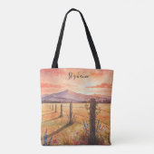 Tote Bag Personalized Sunset Wildflower (Dos)