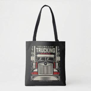 Tote Bag Personalized Trucking 18 Wheeler BIG Trucker