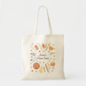 Tote Bag Personalized Watercolor Pastry Baking Bakery (Devant)