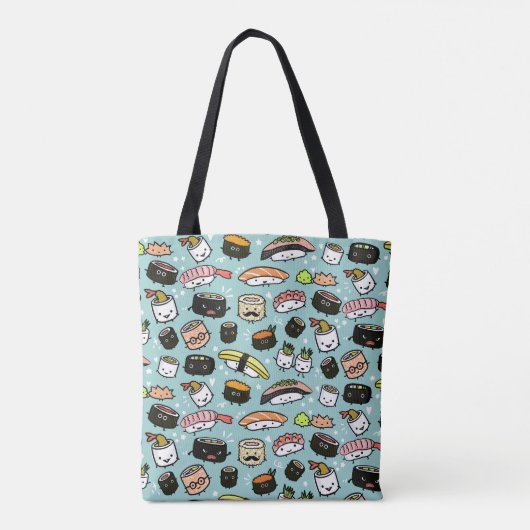 Tote Bag Personnage de Cute Sushi| Kawaii Sushi Motif (Dos)
