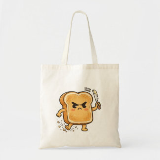 Tote Bag Personnage de toast de dessin animé en colère tena