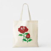 Tote Bag Personnages de Rose Rouge Heureux (Dos)