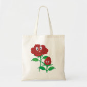 Tote Bag Personnages de Rose Rouge Heureux (Devant)