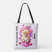 Tote Bag Personnalisable Amoureux des chiens Saint-Valentin (Dos)