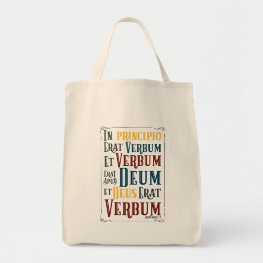 Tote Bag PERSONNALISABLE En Principio Erat Verbum (Devant)