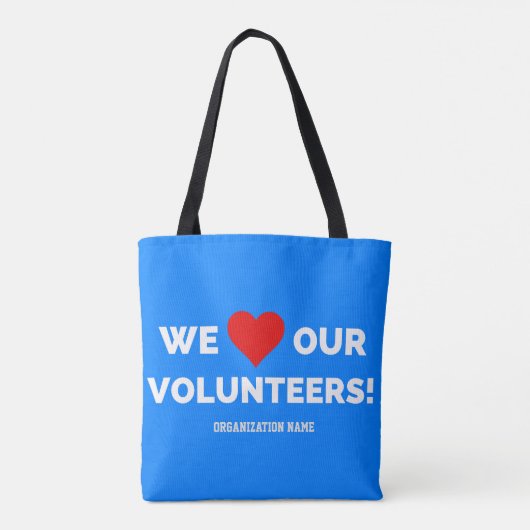 Tote Bag Personnalisable Nous aimons nos bénévoles (Dos)