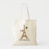 Tote Bag Personnalisable Paris Trip Chic Tour Eiffel (Devant)