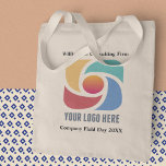 Tote Bag Personnalisé Ajouter votre logo d'entreprise Entre<br><div class="desc">Sac fourre-tout marketing simple et chic pour une entreprise moderne ou une entreprise à la recherche d'un cadeau client pour les clients ou les employés. Ajoutez votre logo et votre nom d'entreprise personnalisés.</div>