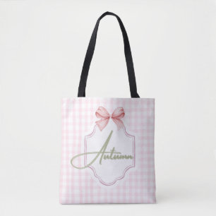 Tote Bag Personnalisé Automne Bébé Fille Nursery Bow&En vic