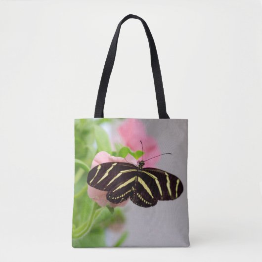 Tote Bag Personnalisé avec le nom Zebra Longwing Butterfly (Devant)