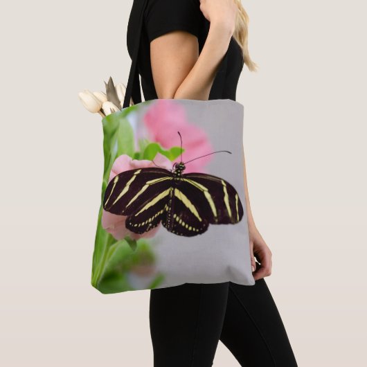 Tote Bag Personnalisé avec le nom Zebra Longwing Butterfly (De près)