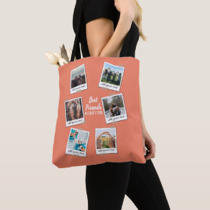 Tote Bag Personnalisé Best Friends 6 Photo Collage personna