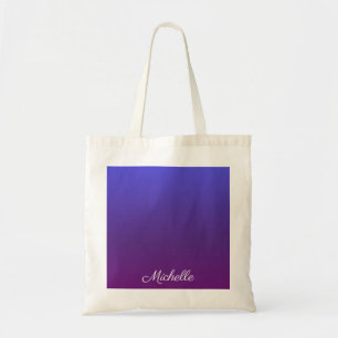 Tote Bag Personnalisé bleu et violet ombre