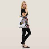 Tote Bag Personnalisé Coloré Pop Art Zebra (Sur le modèle)