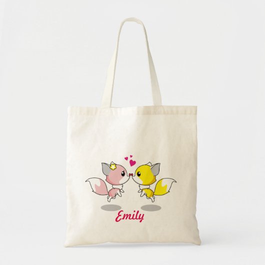 Tote Bag Personnalisé Cute fox kids (Devant)