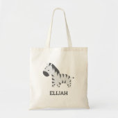 Tote Bag Personnalisé Cute Zebra Kids (Devant)