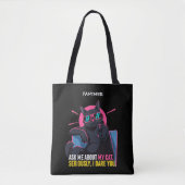 Tote Bag Personnalisé Funny Me Posez-Moi Des Questions Sur  (Devant)