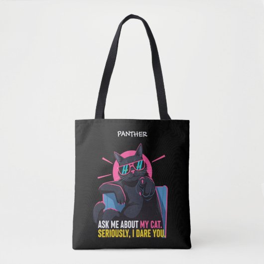 Tote Bag Personnalisé Funny Me Posez-Moi Des Questions Sur  (Devant)