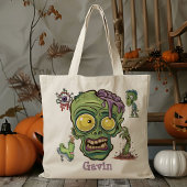 Tote Bag Personnalisé Funny Zombie Garçon Trick Ou Treat Ca